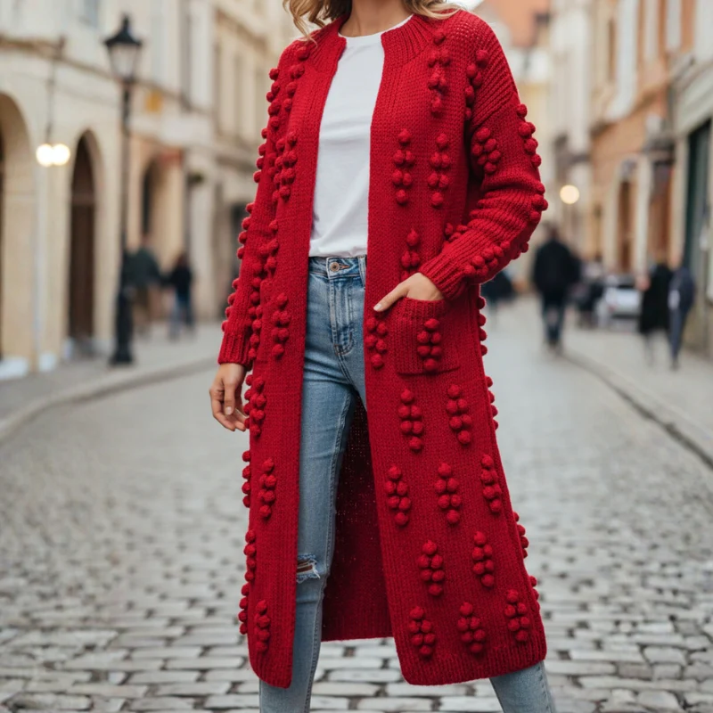 Sophia – Women's Oversized Jacket with Long Sleeves and Bubble Design - Image 8