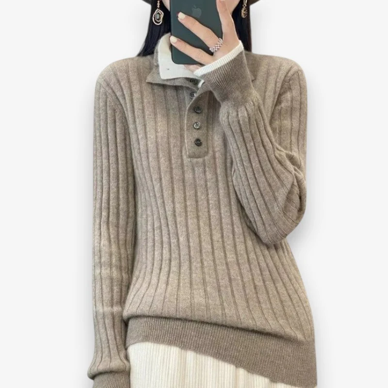 Sophia – Long-Sleeved Sweater with Ribbed Cuffs - Image 4