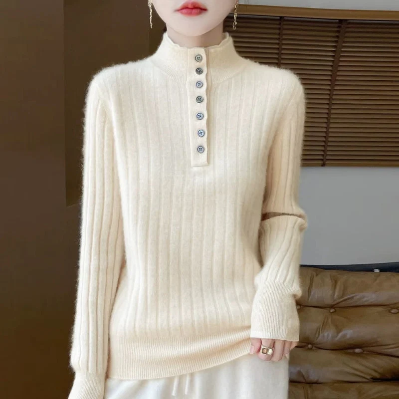 Sophia – Long-Sleeved Sweater with Ribbed Cuffs - Image 5