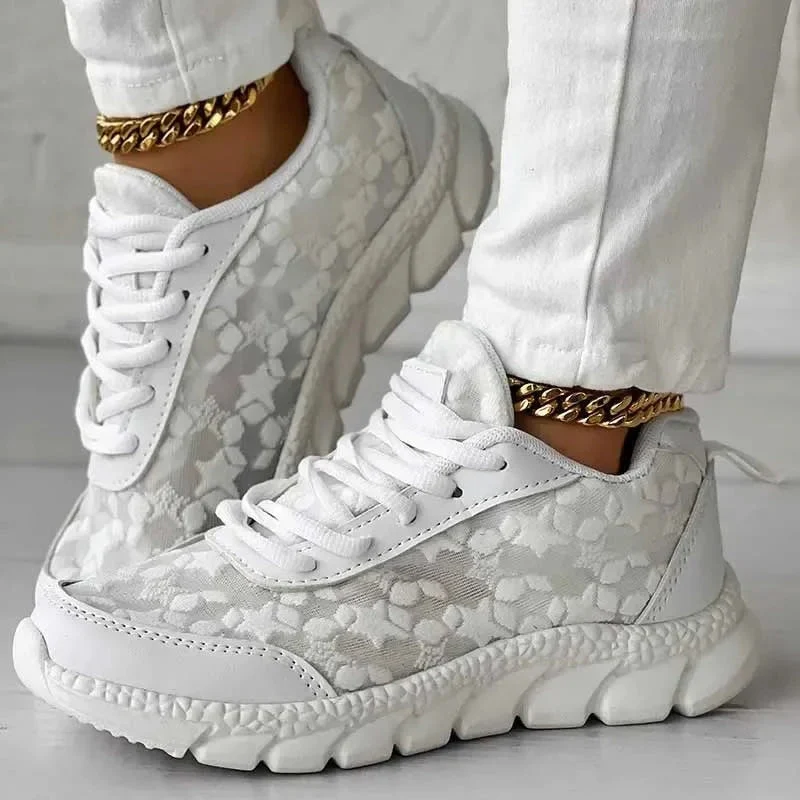 Sophia – Star Pattern Sneakers with Non-Slip Sole and Adjustable Lace Closure - Image 10