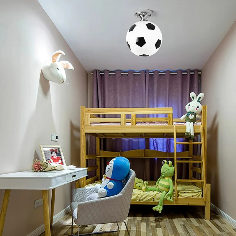 SportGlow – Round LED Ceiling Light with Football-Inspired Design - Image 7