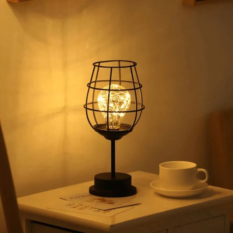 SunBloom – LED Table Lamp with Cage Design - Image 4