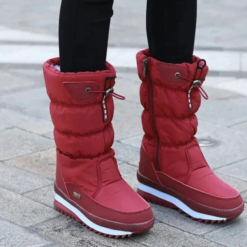 Taline – Calf Boots with Fleece Lining & Side Zipper - Image 5