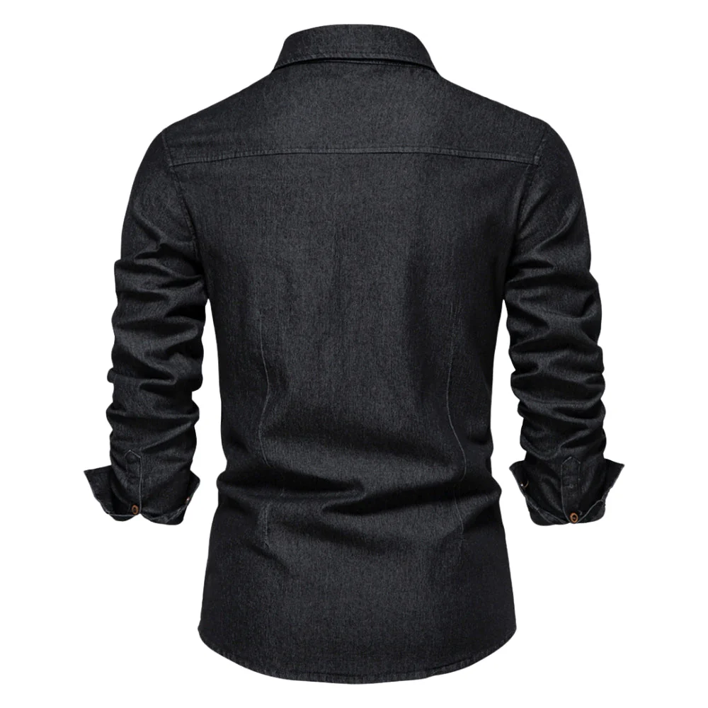 Talitha – Long-Sleeve Shirt, Classic Collar and Chest Pockets - Image 4