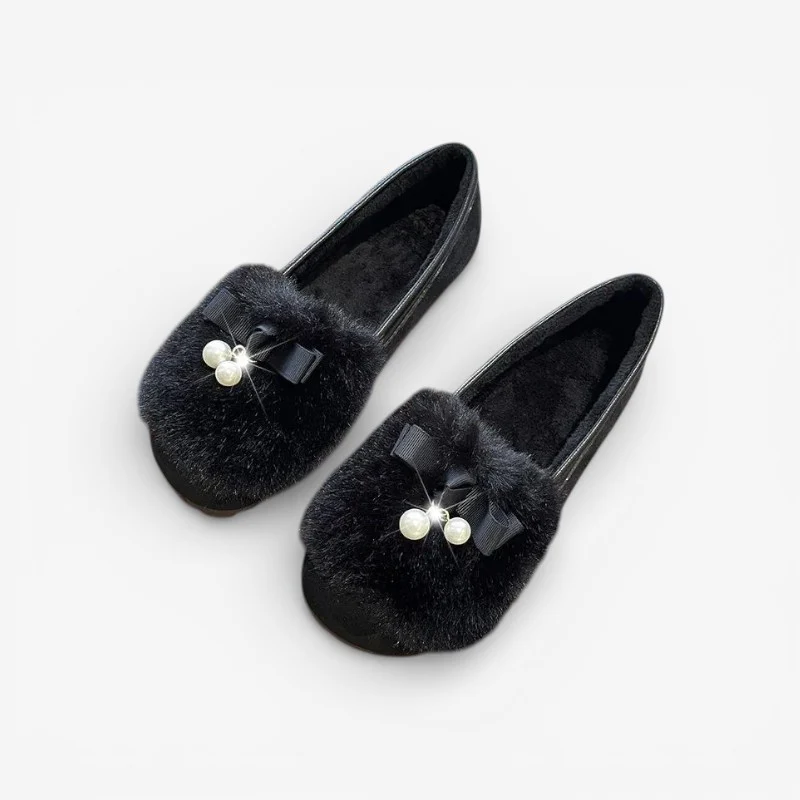 Taylor – Women's Furry Slippers with Round Toe