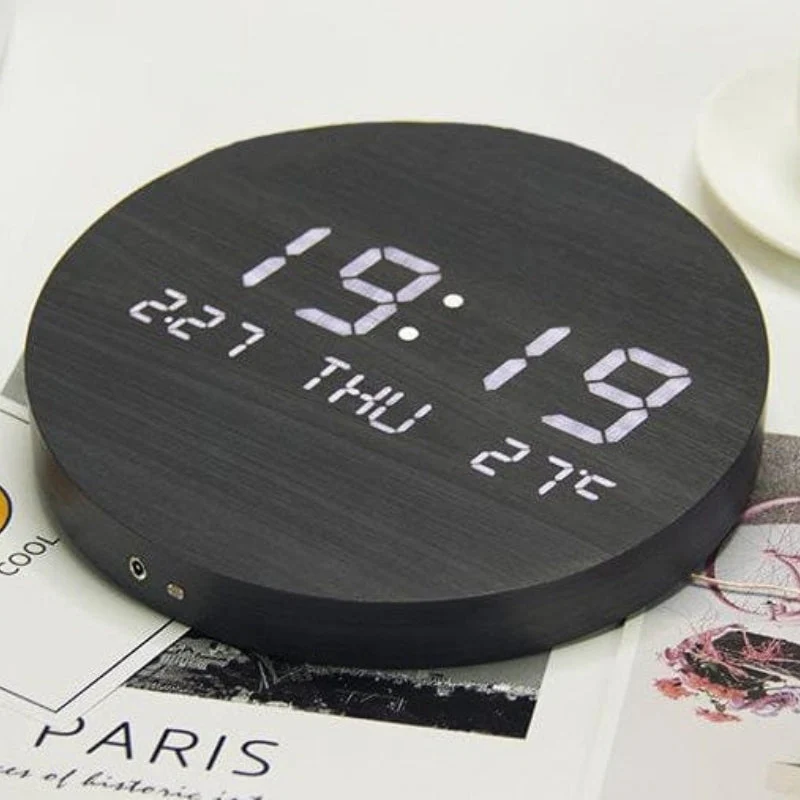 TimeCircle – Round LED Digital Wall Clock with Time and Day Display - Image 5