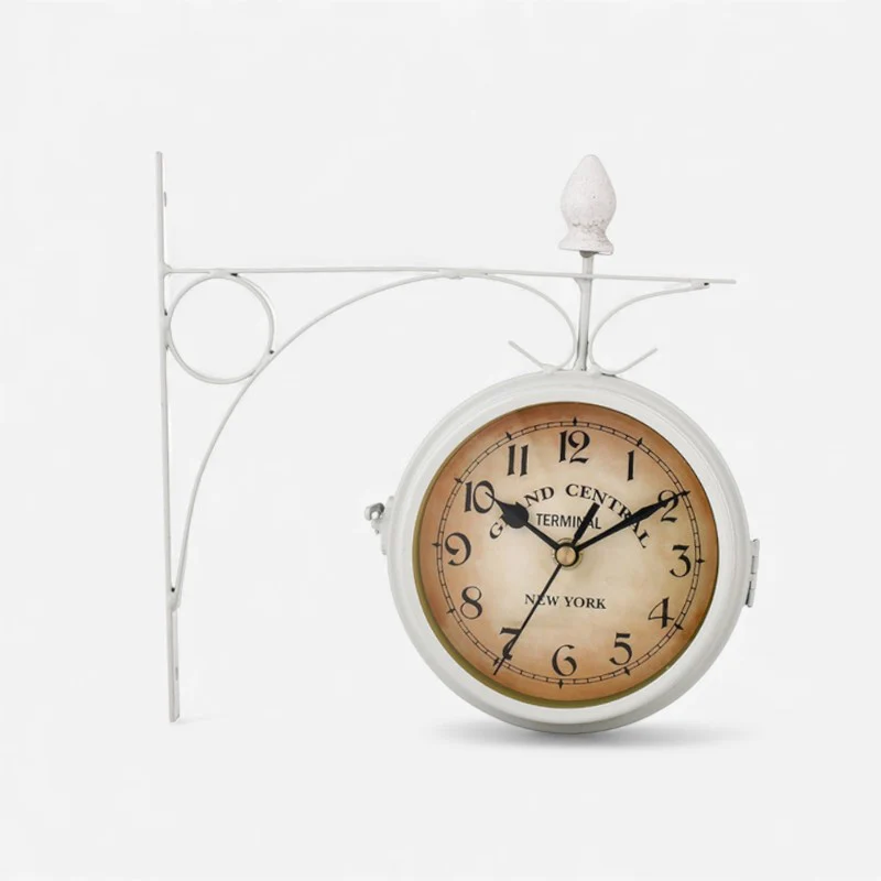 TimeView – Double-Sided Wall Clock with Curved Stand - Image 2