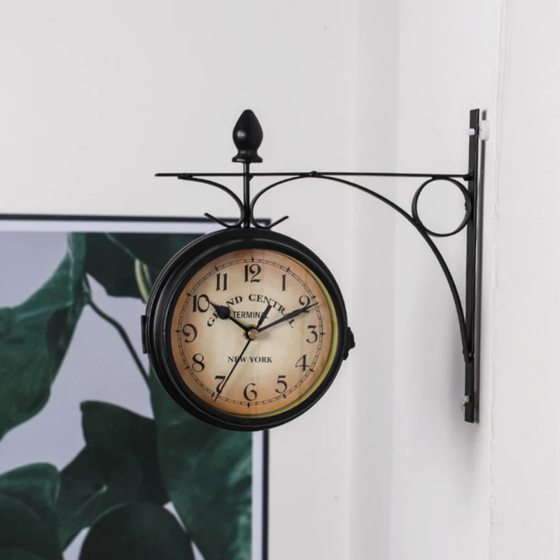 TimeView – Double-Sided Wall Clock with Curved Stand - Image 3