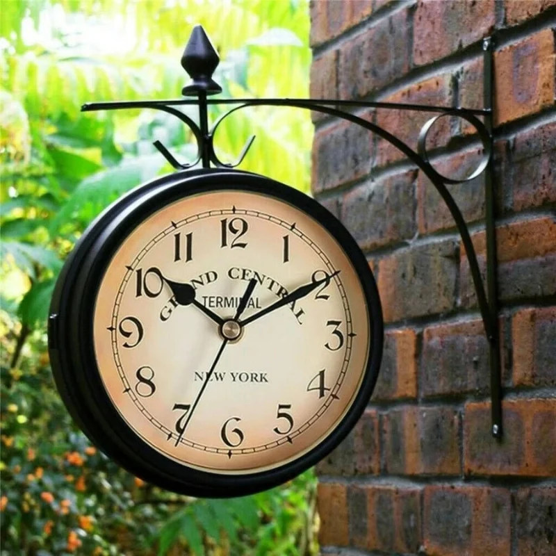 TimeView – Double-Sided Wall Clock with Curved Stand - Image 4