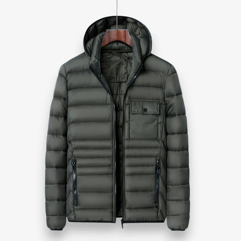 Victor – Men's Long Sleeve Jacket with Hoodie and Pocket - Image 3