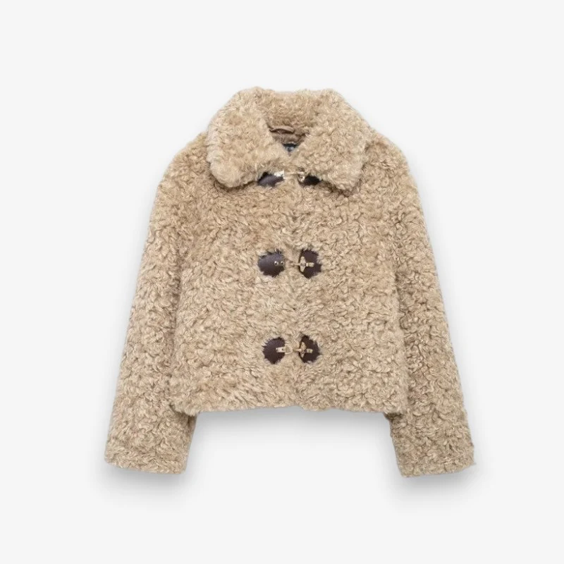 Victoria – Long Sleeve Coat with Lapel Collar