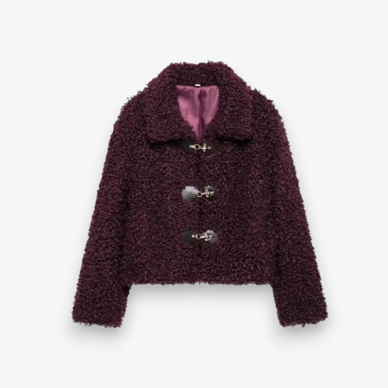 Victoria – Long Sleeve Coat with Lapel Collar - Image 2