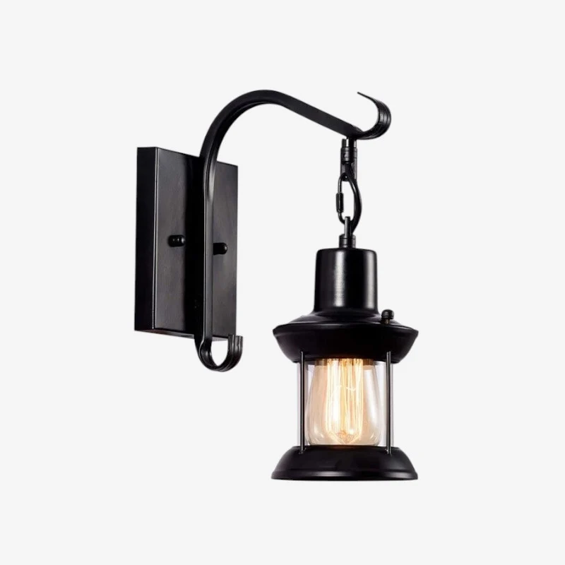 VintaGlow – Vintage wall lamp with curved stem