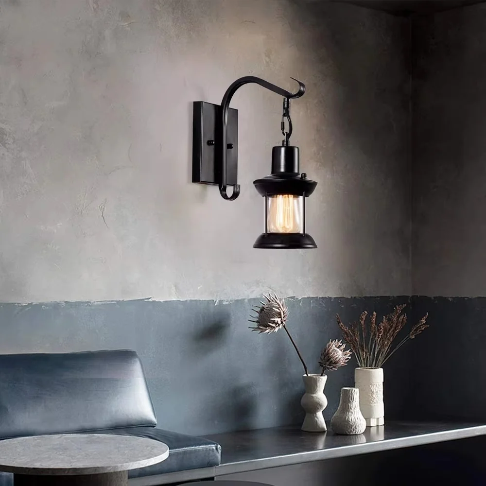 VintaGlow – Vintage wall lamp with curved stem - Image 3