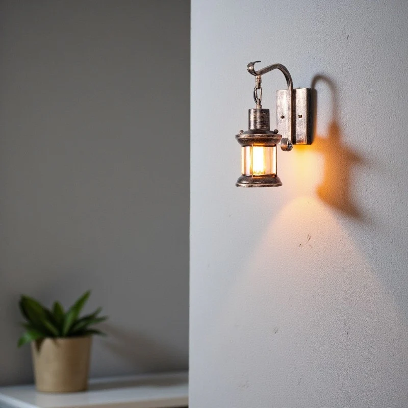 VintaGlow – Vintage wall lamp with curved stem - Image 5