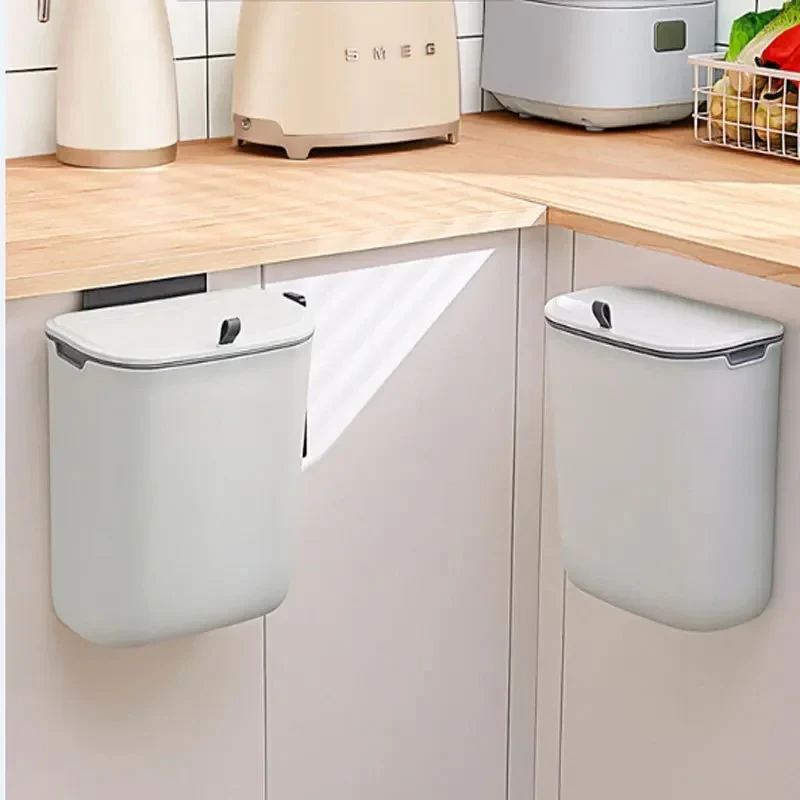 WallBin – Wall-Mounted Waste Bin with Lid - Image 2