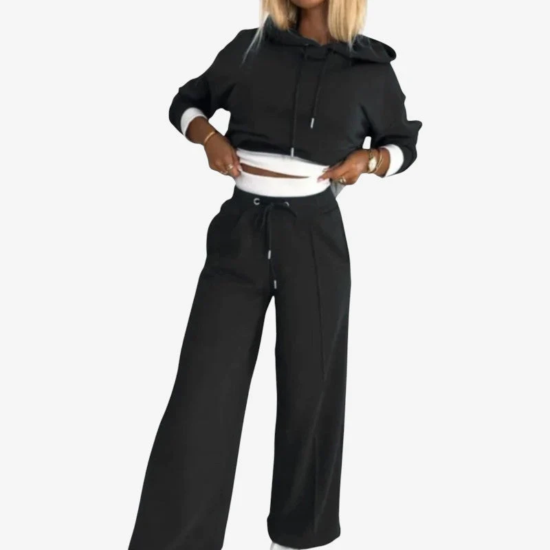 Women 2-Piece Hoodie & Wide-Leg Pants Set - Image 5
