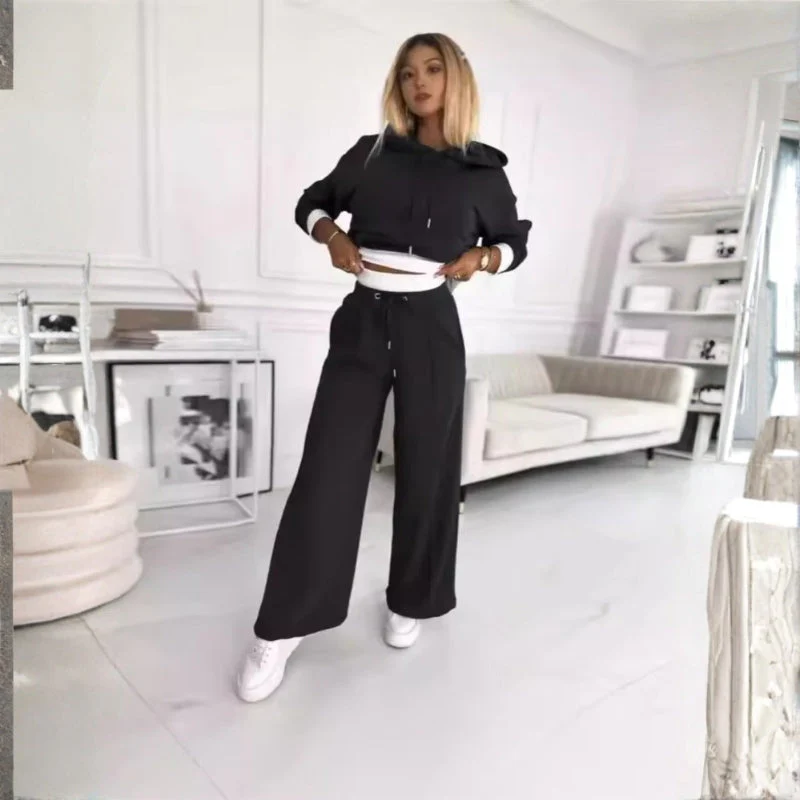Women 2-Piece Hoodie & Wide-Leg Pants Set - Image 7