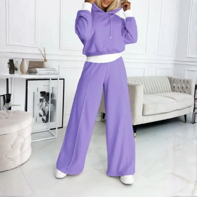 Women 2-Piece Hoodie & Wide-Leg Pants Set - Image 8