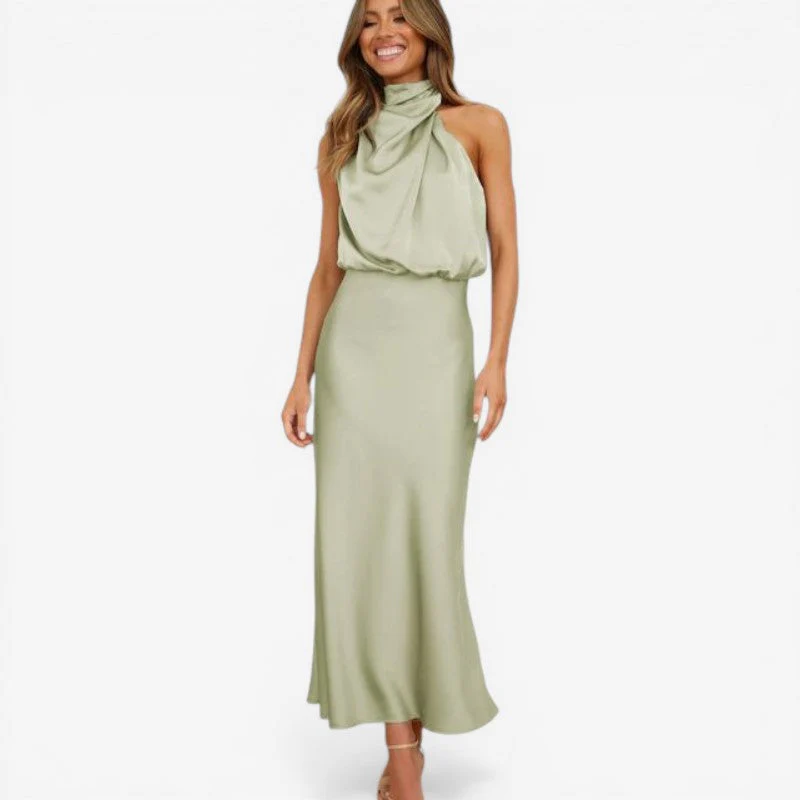 Women’s sleeveless mock neck midi dress - Image 10