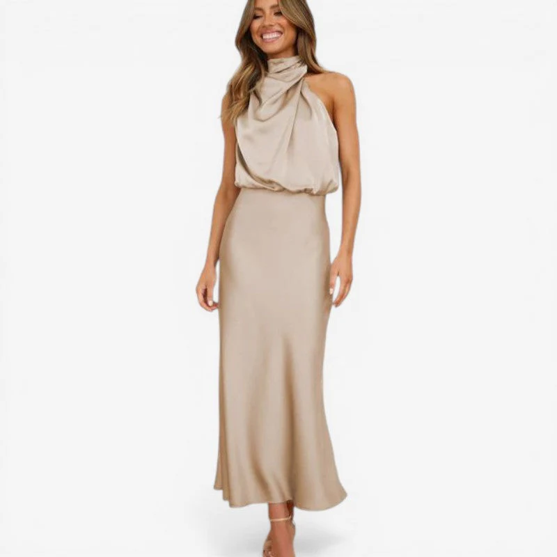 Women’s sleeveless mock neck midi dress - Image 4