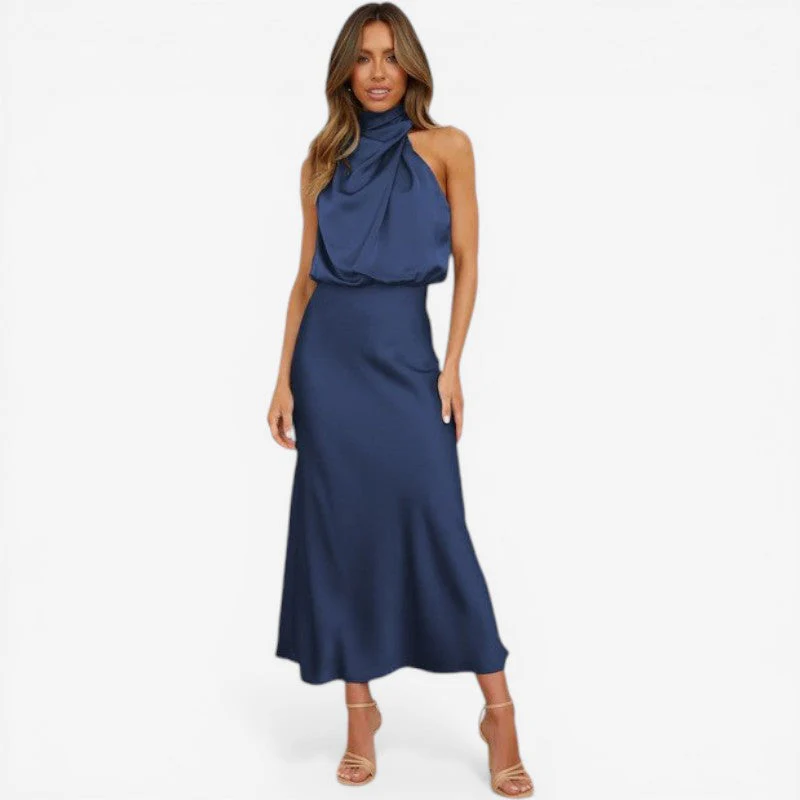 Women’s sleeveless mock neck midi dress - Image 5