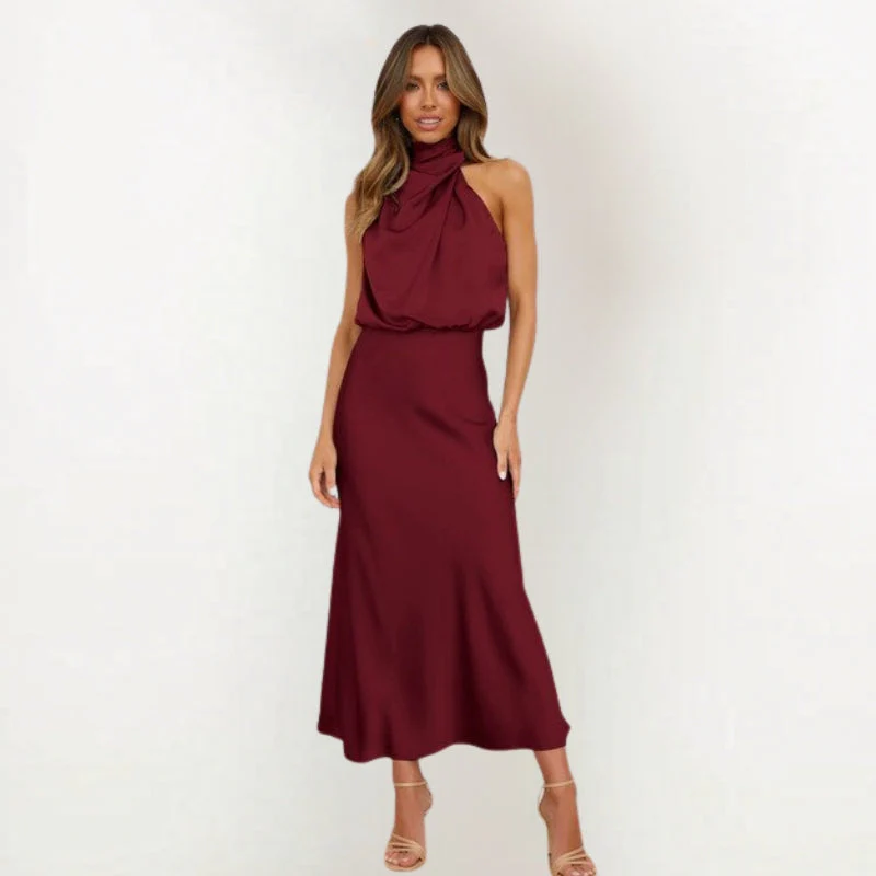 Women’s sleeveless mock neck midi dress - Image 6