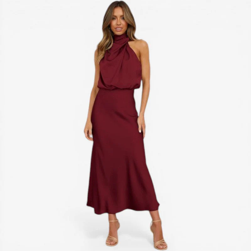 Women’s sleeveless mock neck midi dress - Image 9