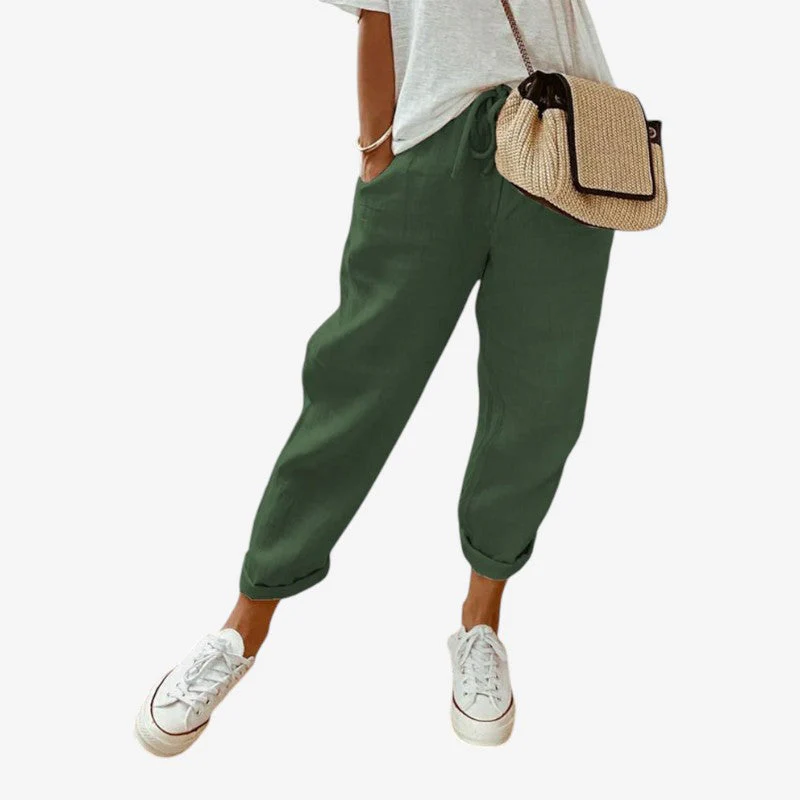 Women’s Striped Trousers with Drawstring - Image 4