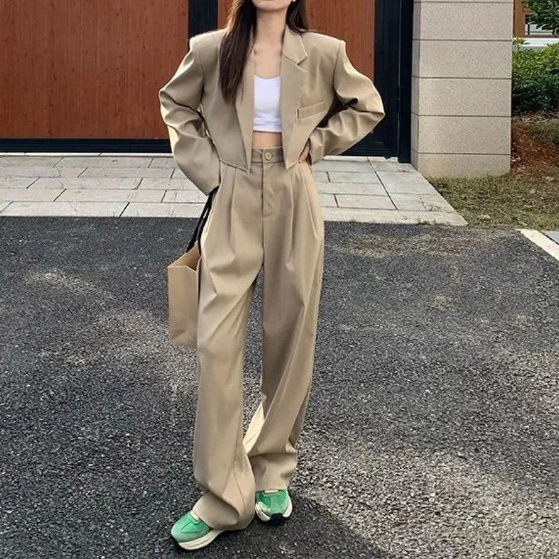 Women’s tailored blazer wide leg pants set - Image 4