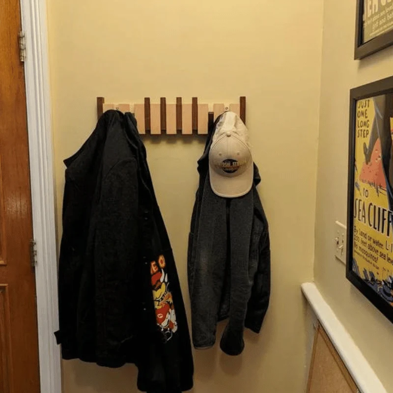 WoodTone – Wooden Clothes Rack with Pull-Out Hooks - Image 5