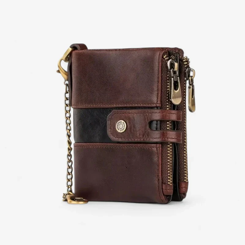 Wouter – Wallet with Chain Strap & Double Zippers - Image 2