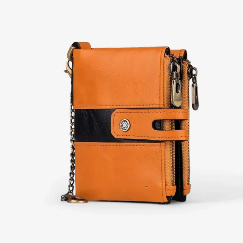 Wouter – Wallet with Chain Strap & Double Zippers - Image 3