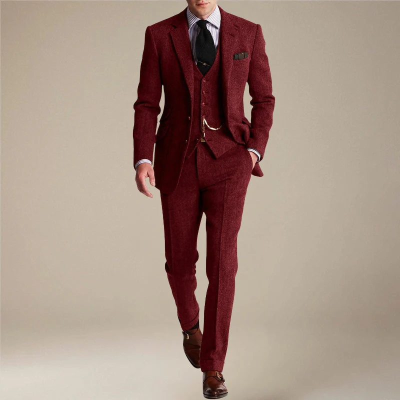 Zachary – Slim Fit 3 Piece Suit with Blazer and Vest - Image 8