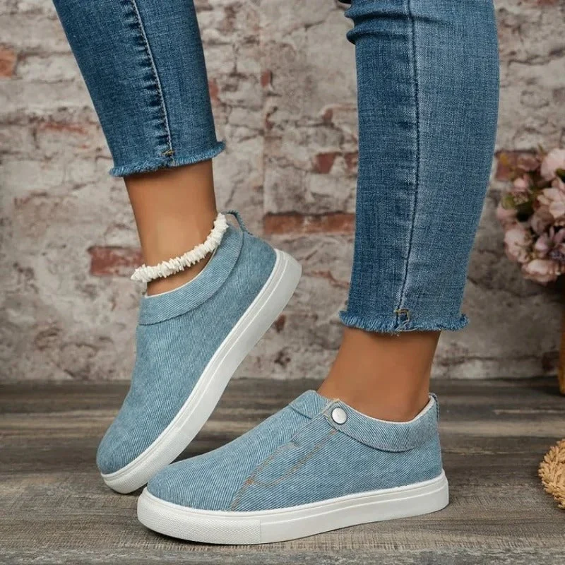 Zoe – Round Toe Shoes with Button Details - Image 3