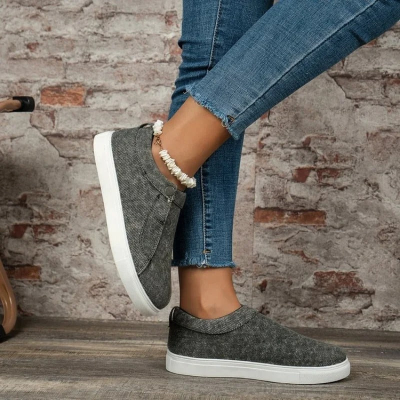 Zoe – Round Toe Shoes with Button Details - Image 5