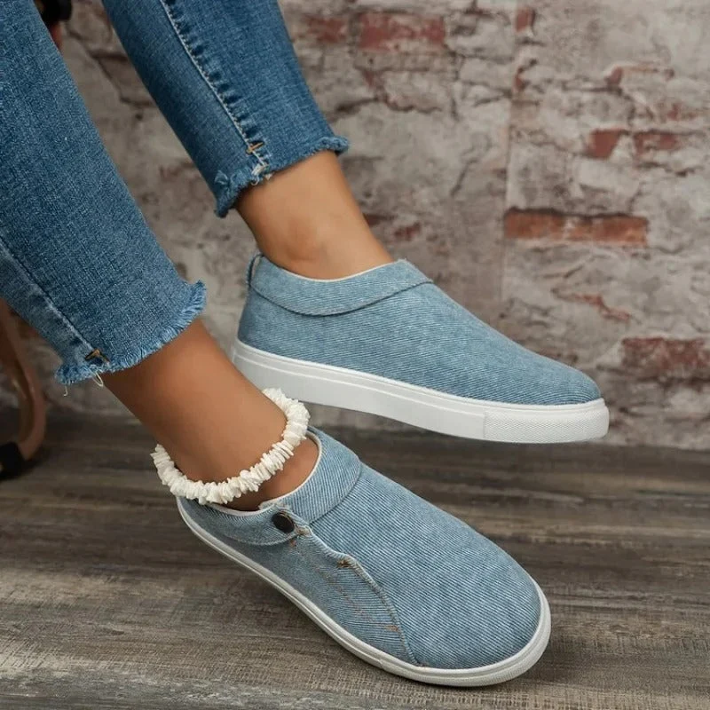 Zoe – Round Toe Shoes with Button Details - Image 6